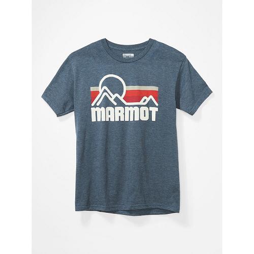 Marmot Clothes Navy NZ - Coastal T-Shirts Mens NZ6923108